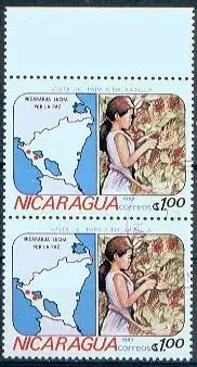 Nicaragua  Nr 2372 Q (Markenpaar mit Rand)