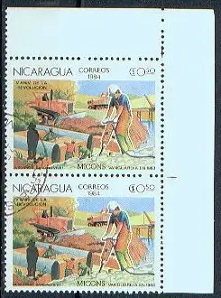Nicaragua  Nr 2531 Q (Markenpaar mit Eckrand)