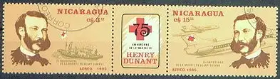 Nicaragua  Nr 2612 - 2613 Q (Zusammendruck mit Zierfeld / Dreierstreifen)