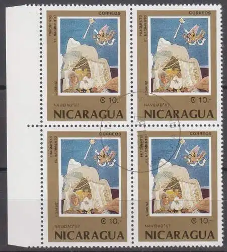 Nicaragua  Nr 2839 Q (4-er Block mit Rand)