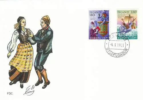 Island  Nr 565 - 566 (1 FDC) Ersttagssonderstempel