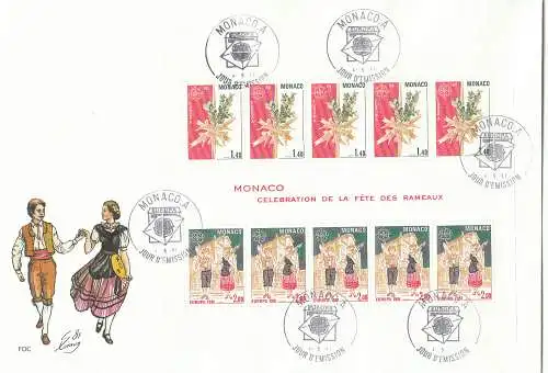 Monaco  Nr 1473 - 1474 (Block 17 - FDC) Ersttagssonderstempel