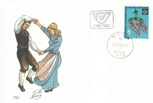 Österreich  Nr 1671 (1 FDC) Ersttagsstempel
