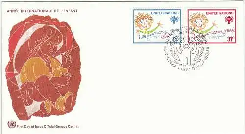 UNO New York  Nr 334 - 335 (1 FDC) Ersttagssonderstempel