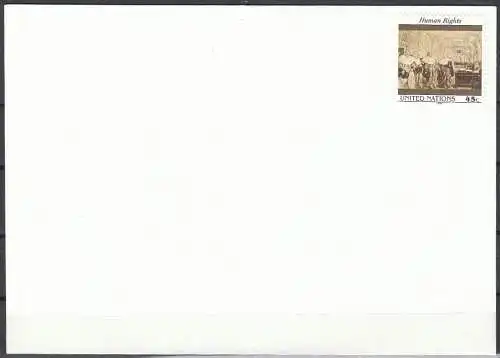 UNO New York  Nr 607 (auf Briefumschlag ungestempelt)