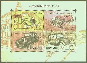 Rumänien Blockausgabe 303 Q (MiNr. 5219 - 5222)