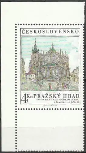 Tschechoslowakei  Nr 2639 - 2640 ** (Eckrandstücke aus Kleinbogen mit Leerfeld)