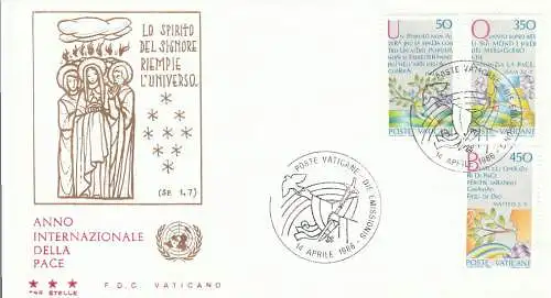 Vatikanstadt  Nr 889 - 891 Q (1 FDC)