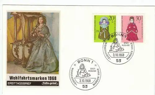 Bundesrep. Deutschland  Nr 572 - 573 Q (1 FDC)