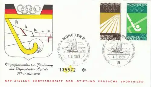 Bundesrep. Deutschland  Nr 587 - 590 Q (2 FDC)