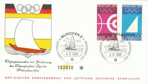 Bundesrep. Deutschland  Nr 587 - 590 Q (2 FDC)