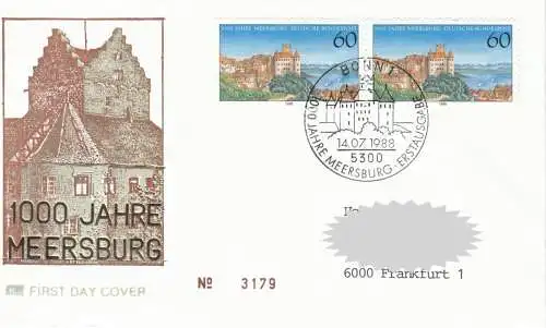 Bundesrep. Deutschland  Nr 1376 Q (Markenpaar - 1 FDC)