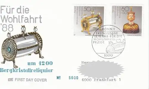 Bundesrep. Deutschland  Nr 1383 - 1386 Q (2 FDC)