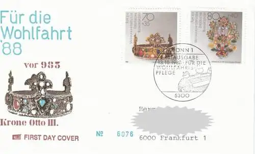 Bundesrep. Deutschland  Nr 1383 - 1386 Q (2 FDC)