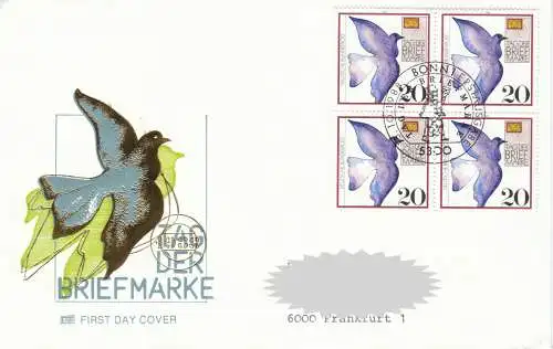 Bundesrep. Deutschland  Nr 1388 Q (4-er Block - 1 FDC)