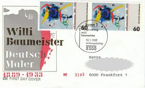 Bundesrep. Deutschland  Nr 1403 Q (Markenpaar - 1 FDC)