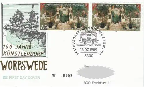 Bundesrep. Deutschland  Nr 1430 Q (Markenpaar - 1 FDC)