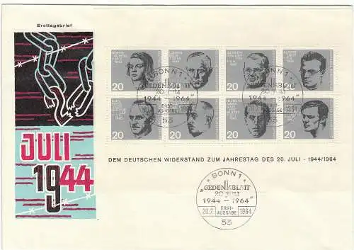 Bundesrep. Deutschland  Nr 431 - 438 Q (Block 3 - 1 FDC)