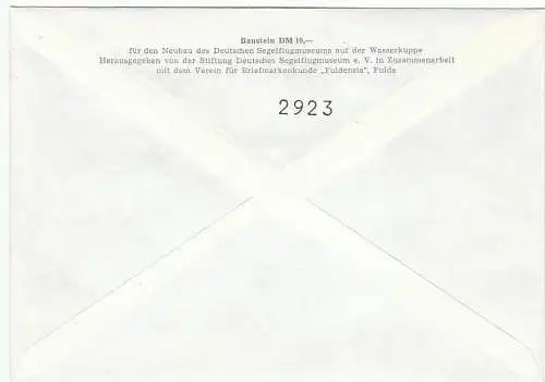 Bundesrep. Deutschland  Nr 995 + 1139 (Ganzsache) Q auf Luftpost-Schmuckbrief Wasserkuppe - Fulda mit Sonderstempel "Tag der Briefmarke in der Barockstadt - Werbeschau - Verein für Briefmarkenkunde Fuldensia e.V.- 6400 Fulda 1 / 30.10.1983