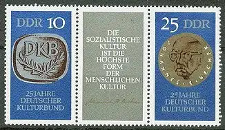 DDR  Nr 1592 - 1593 (Dreierstreifen) Postfrisch / **