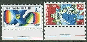 DDR  Nr 2133 - 2134  (Randstücke) Postfrisch / **