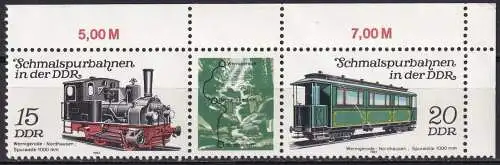 DDR  Nr 2792 - 2793 (Dreierstreifen - Oberrand) Postfrisch / **