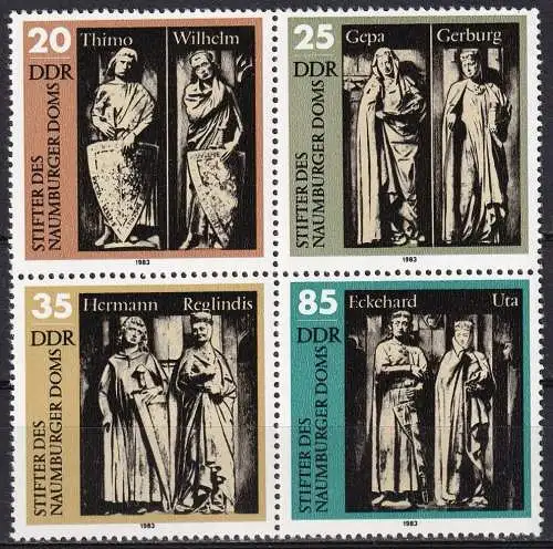 DDR  Nr 2808 - 2811  (Plattenfehler bei Nr. 2811) Postfrisch / **