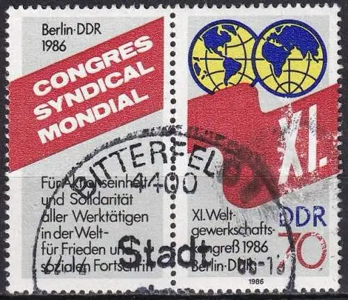 DDR  Nr 3049 Q  (Zusammendruck)