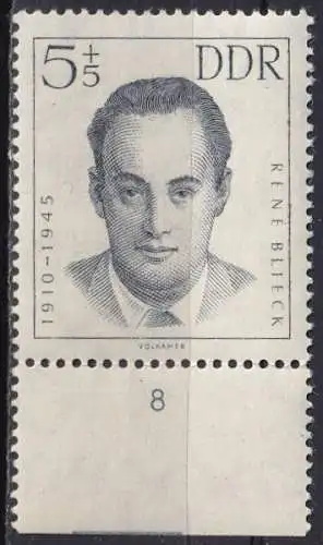 DDR  Nr 918  (Rand mit Reihenzähler) Falz / Gummimängel / *