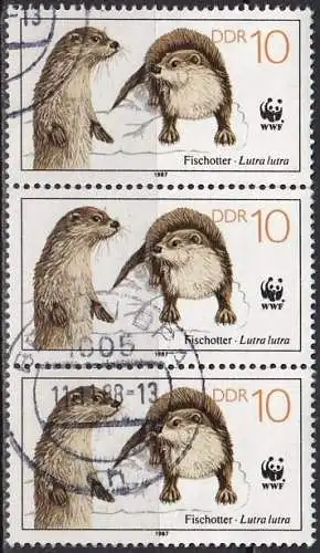 DDR  Nr 3107 Q  (3-er Block)