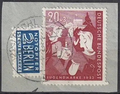 Bundesrep. Deutschland  Nr 154 Q  (Briefausschnitt)
