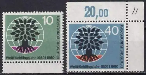 Bundesrep. Deutschland  Nr 326 - 327 Postfrisch / **