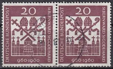 Bundesrep. Deutschland  Nr 336 Q  (Markenpaar)