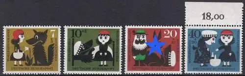 Bundesrep. Deutschland  Nr 340 - 343  (Nr. 342 mit Plattenfehler) Postfrisch / **