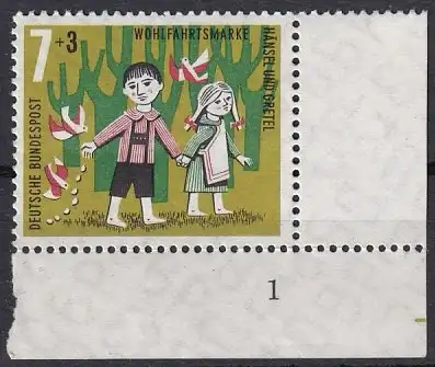Bundesrep. Deutschland  Nr 369  (Eckrand mit Feldnummer 1) Postfrisch / **