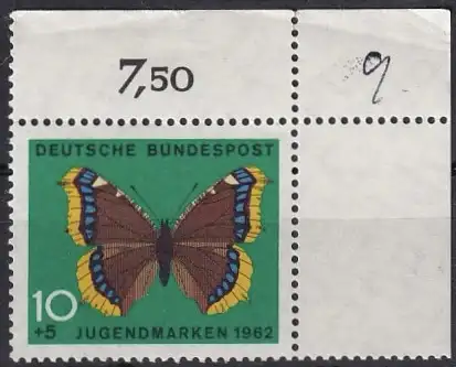 Bundesrep. Deutschland  Nr 377  (Eckrandstück mit zwei Plattenfehlern) Postfrisch / **