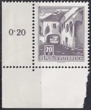 Österreich  Nr 1102  (Eckrandstück) Postfrisch / **