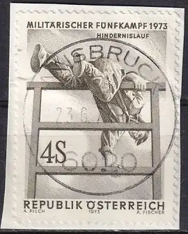 Österreich  Nr 1418 Q  (auf Briefausschnitt)