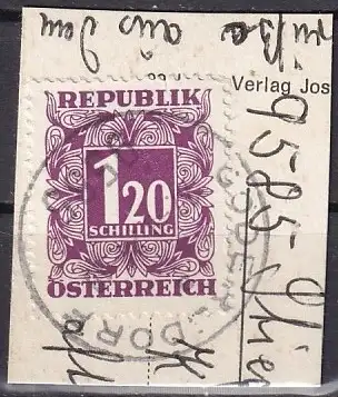Österreich Portomarken  Nr 248  Q  Portomarke  (auf Postkartenausschnitt)