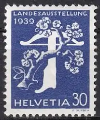 Schweiz  Nr 347 Falz / Gummimängel / *