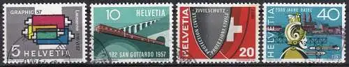 Schweiz  Nr 637 Q  -  640 Q