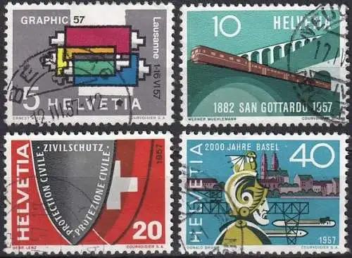 Schweiz  Nr 637 Q  -  640 Q