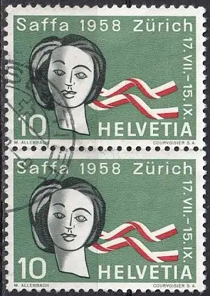 Schweiz  Nr 654 Q  (Markenpaar)