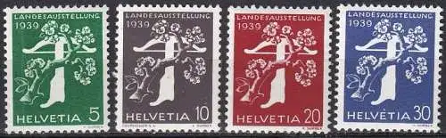 Schweiz  Nr 344 z  +  345 I y  +  346 z  +  347 y Postfrisch / **