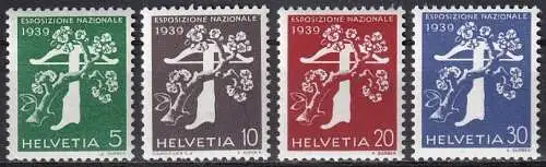 Schweiz  Nr 352 z + 353 z + 354 z + 355 y Postfrisch / **