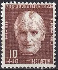 Schweiz  Nr 466  +  Falz  (Plattenfehler)