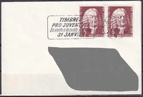 Schweiz  Nr 663 Q  (Markenpaar auf Brief)