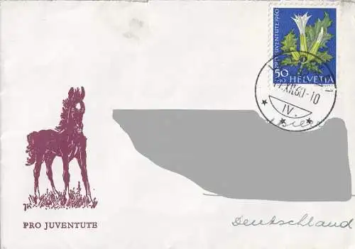 Schweiz  Nr 726 Q  (Marke auf Brief)