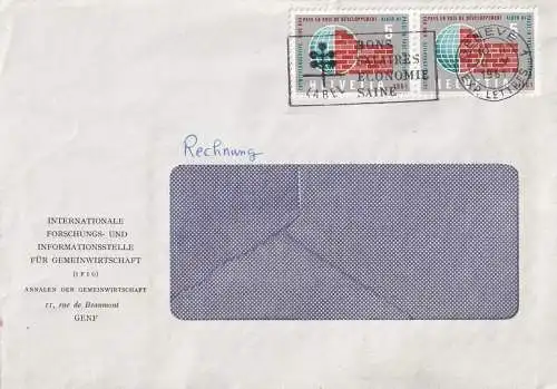 Schweiz  Nr 727 Q (Markenpaar auf Brief)