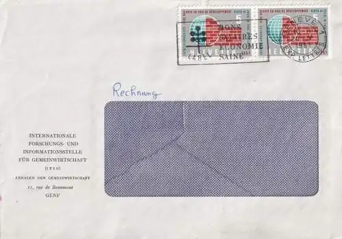 Schweiz  Nr 727 Q (Markenpaar auf Brief)